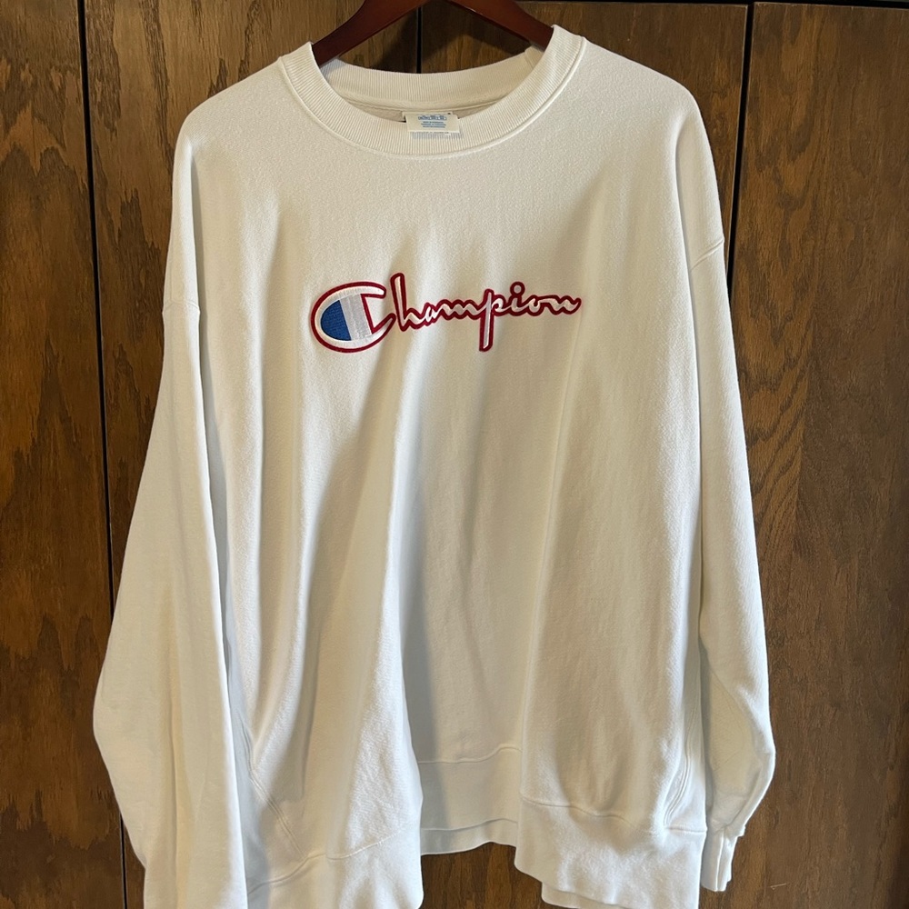 White Champion Reverse Weave 3XL Crewneck sweatshirt, mint condition!